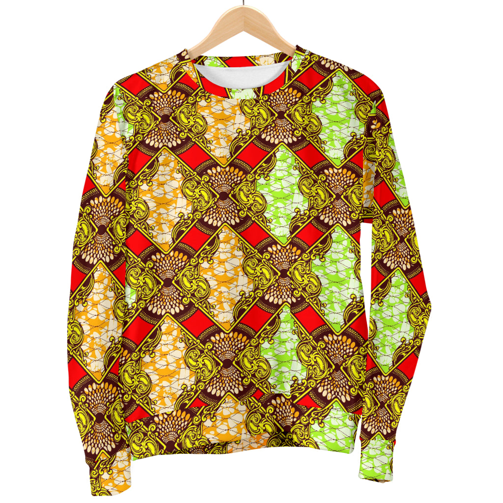 African Classic Print Pattern Women Long Sleeve Sweatshirt