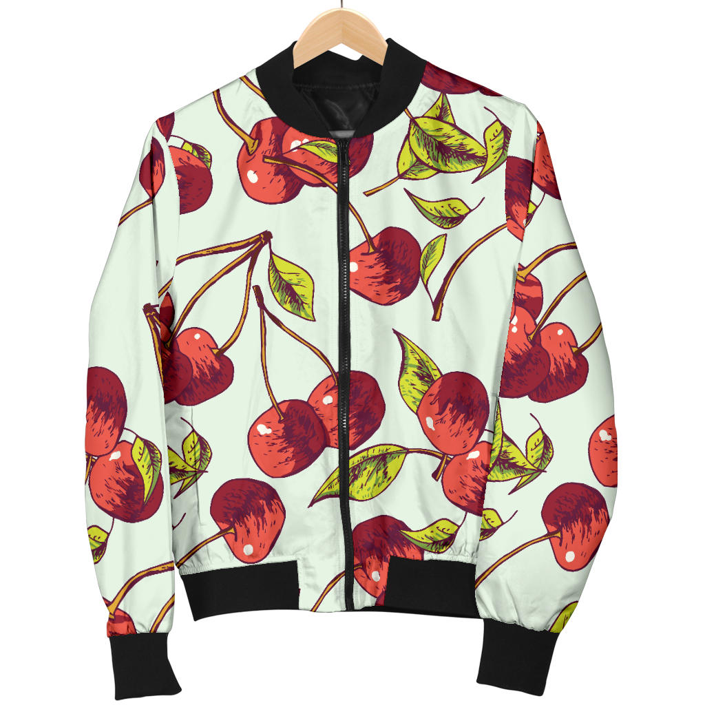 Cherry Hand Draw Men Bomber Jacket