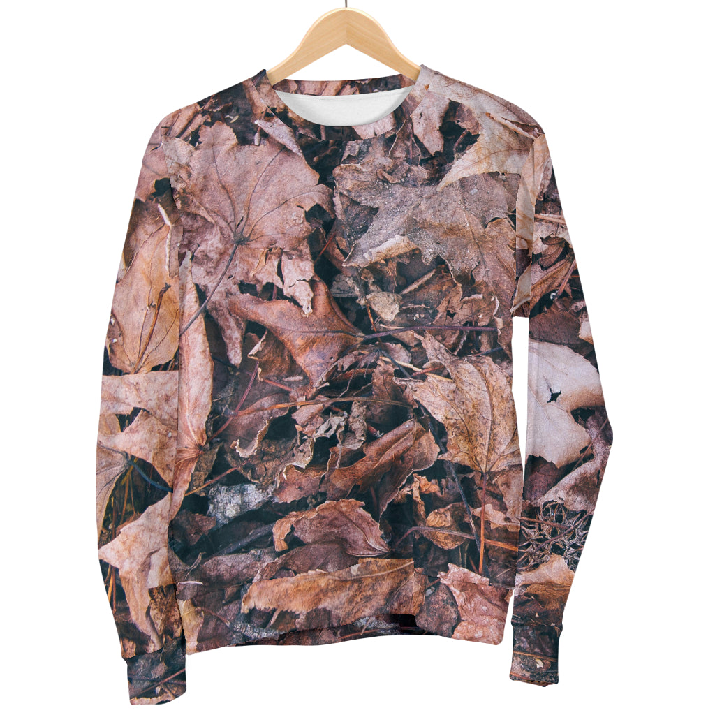 Camouflage Realistic Tree Leaf Print Women Long Sleeve Sweatshirt