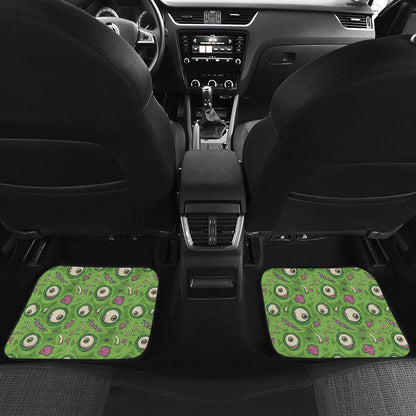 Zombie Eyes Design Pattern Print Car Floor Mats Front Back