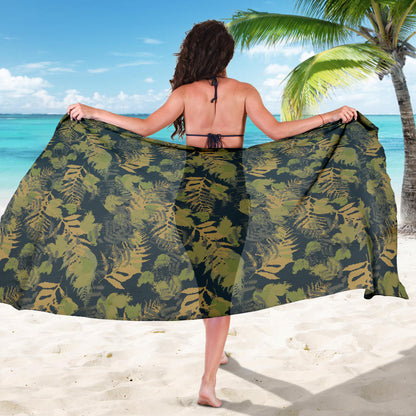 Camouflage Tropical Pattern Print Design 04 Sarong Pareo Wrap