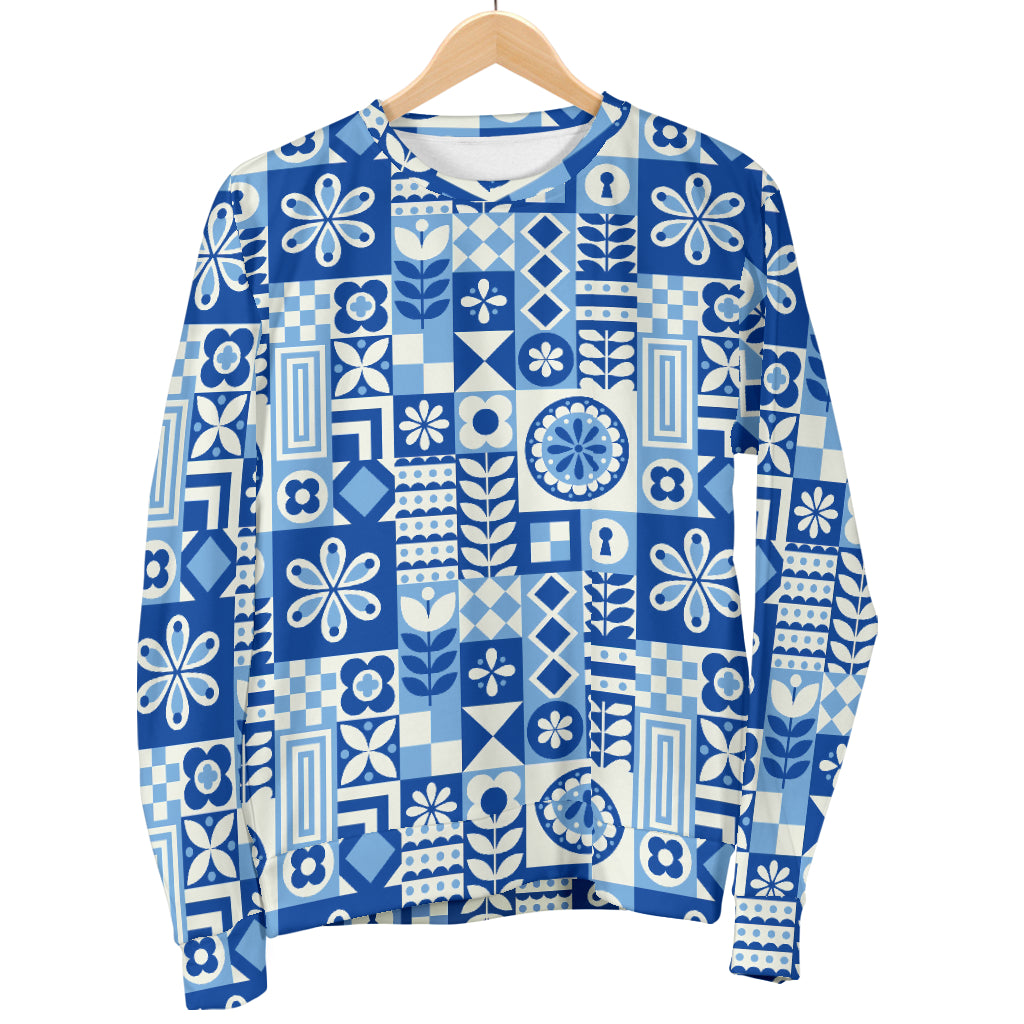 Swedish Print Pattern Women Long Sleeve Sweatshirt