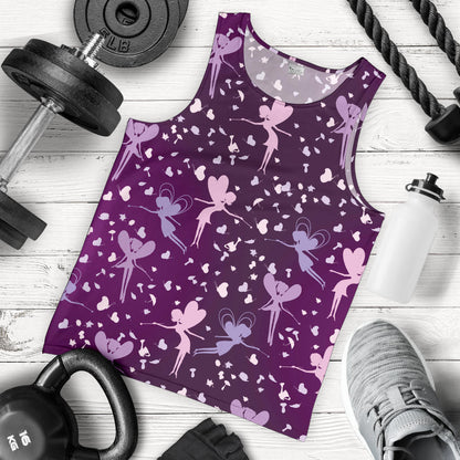 Fairy Pink Print Pattern Men Tank Top