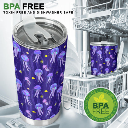 Jellyfish Style Print Tumbler