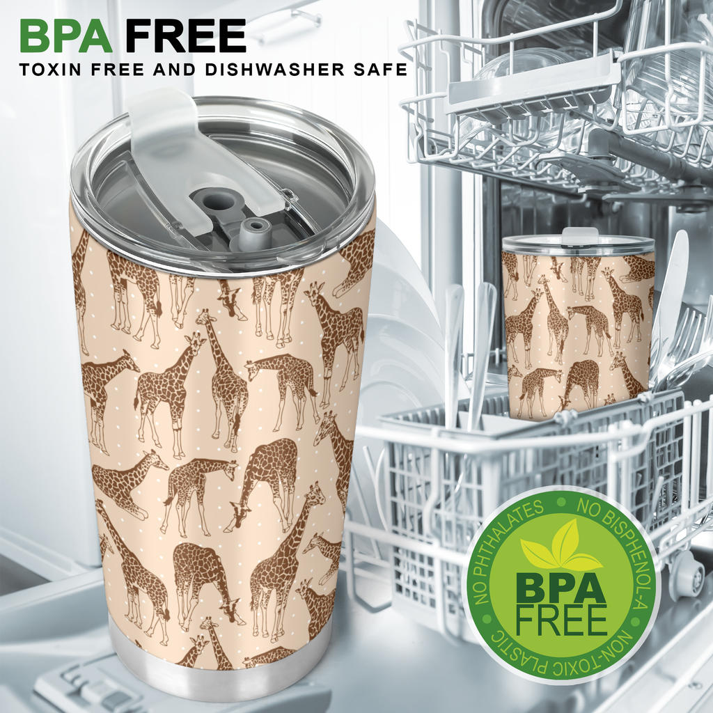 Giraffe Pattern Design Print Tumbler