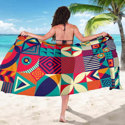 Mosaic Pattern Print Design 03 Sarong Pareo Wrap