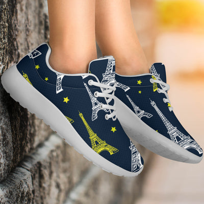 Eiffel Tower Star Print Athletic Shoes