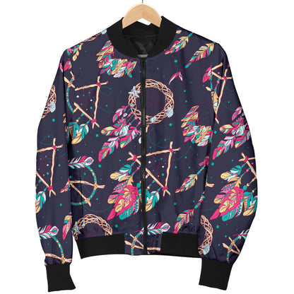 Boho Dream Catcher Colorful Men Bomber Jacket