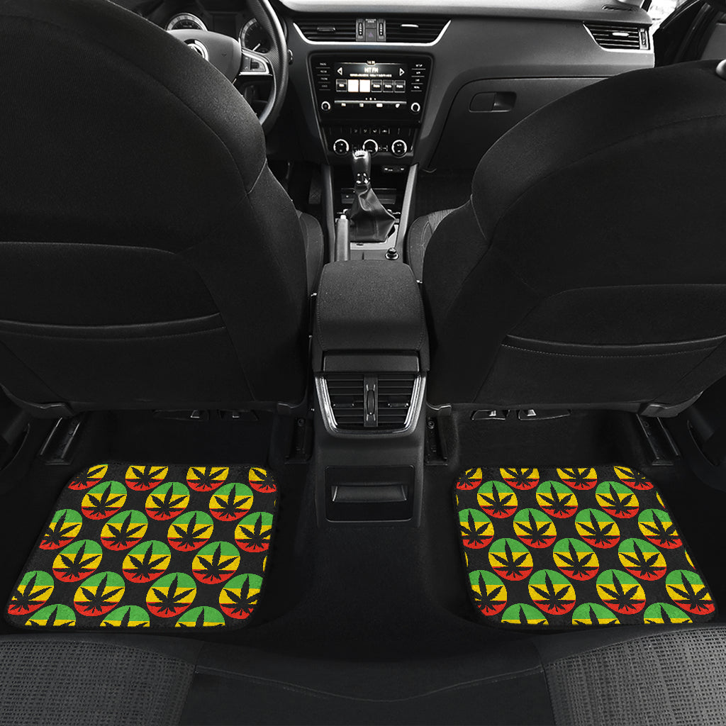 Rasta Reggae Color Design Car Floor Mats Front Back