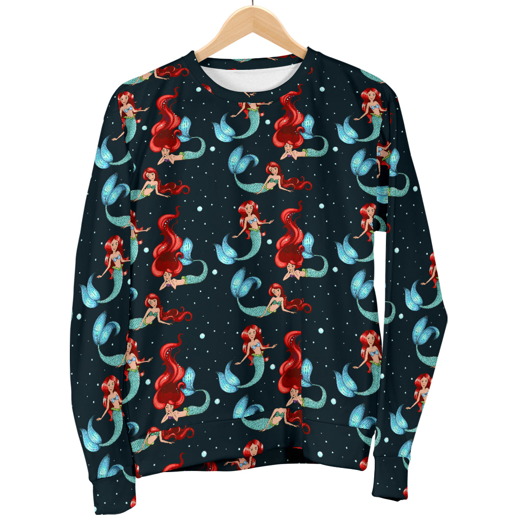 Mermaid Girl Themed Design Print Men Long Sleeve Sweatshirt