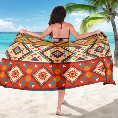 Navajo Pattern Print Design A01 Sarong Pareo Wrap
