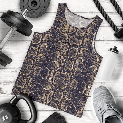 Snake Skin Pattern Print Men Tank Top