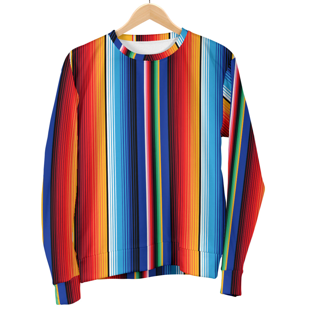 Mexican Blanket Stripe Print Pattern Women Long Sleeve Sweatshirt
