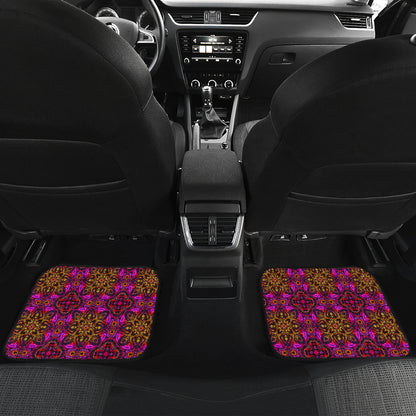 kaleidoscope Abstract Print Design Car Floor Mats Front Back