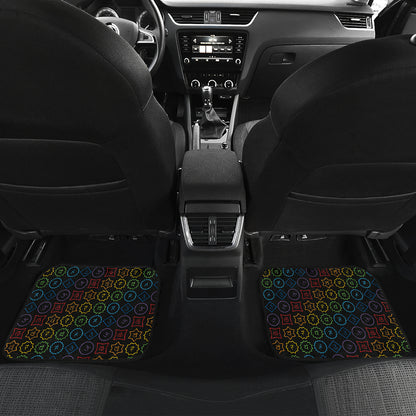 Chakra Colorful Symbol Pattern Car Floor Mats Front Back
