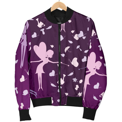 Fairy Pink Print Pattern Men Bomber Jacket