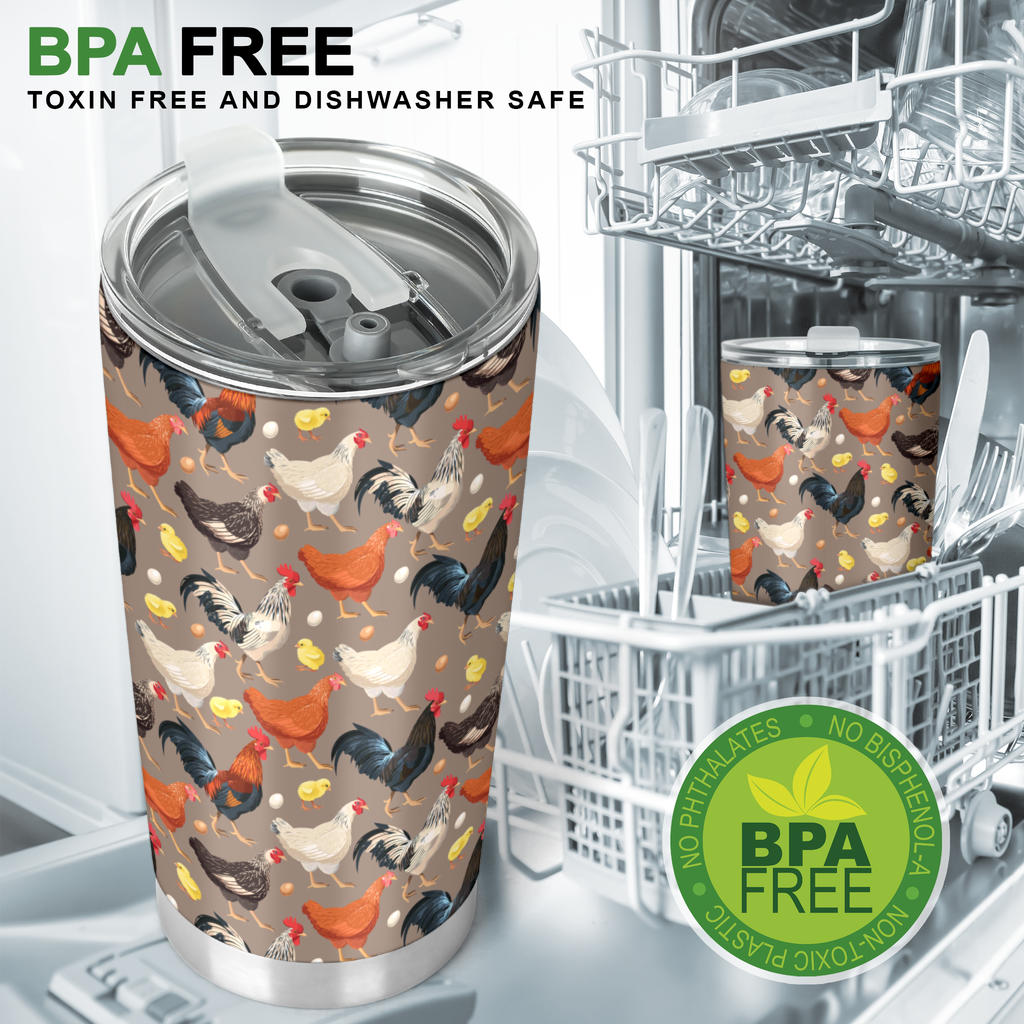 Chicken Evolution Pattern Tumbler