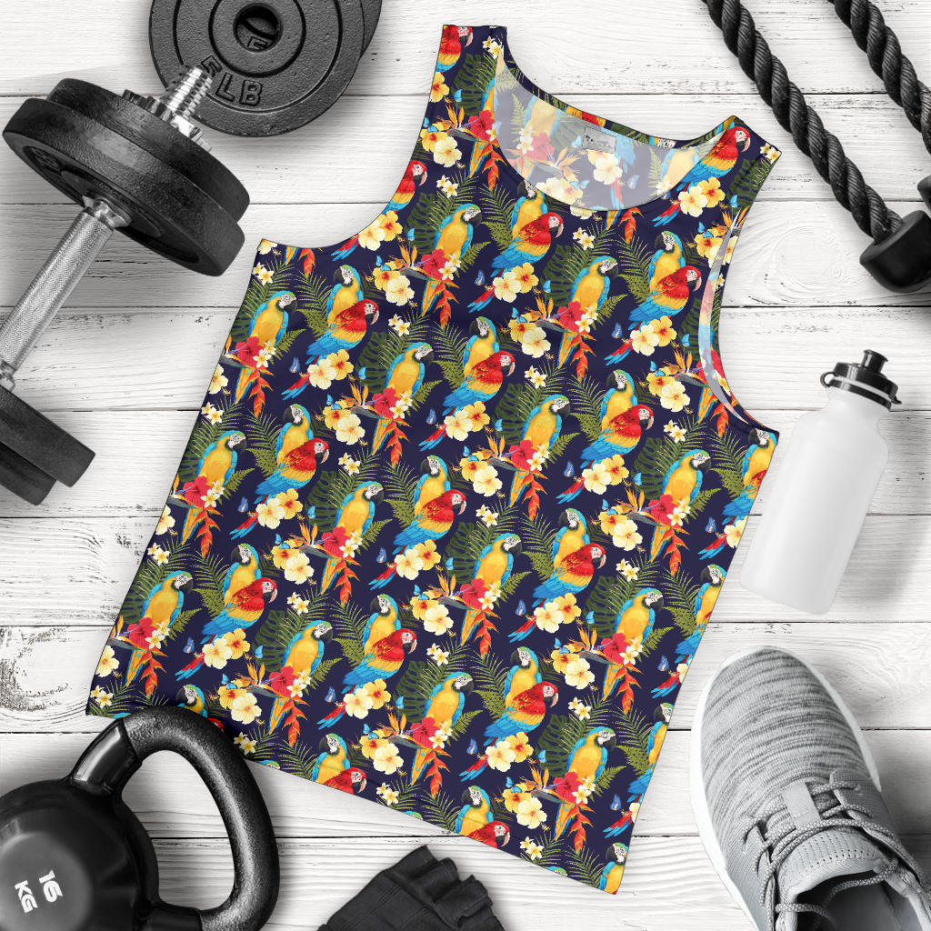 Parrot Themed Design Men Tank Top