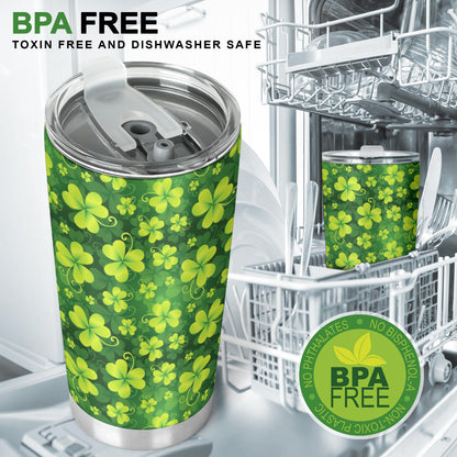 Shamrock Clover Print Tumbler