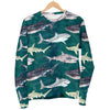 Shark Style Print Women Long Sleeve Sweatshirt