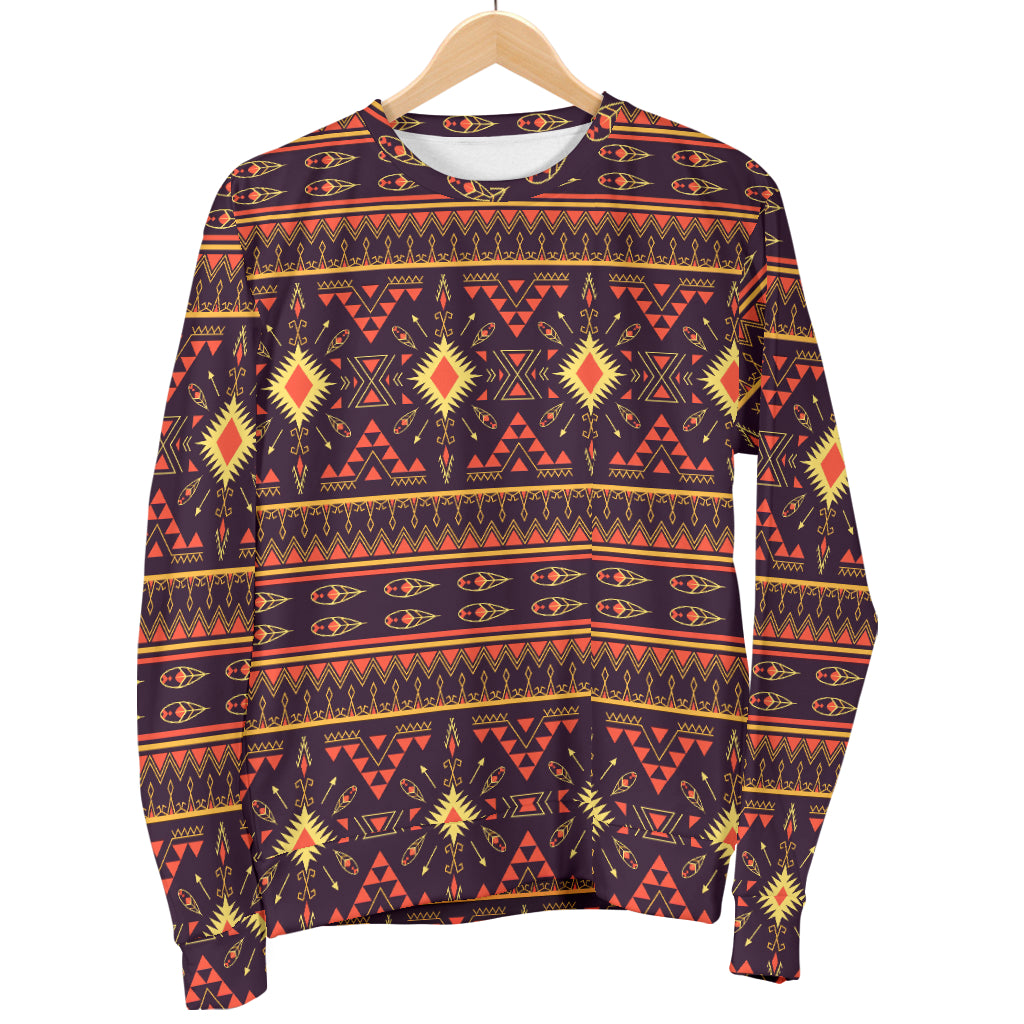 Southwest Ethnic Design Themed Print Women Long Sleeve Sweatshirt