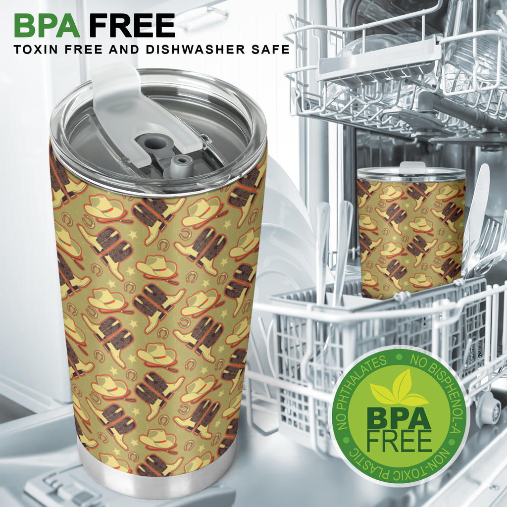 Western Cowboy Themed Tumbler