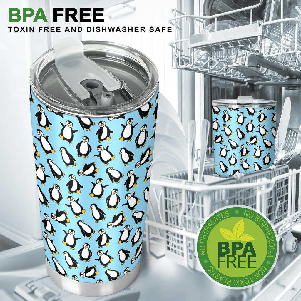 Penguin Happy Print Tumbler
