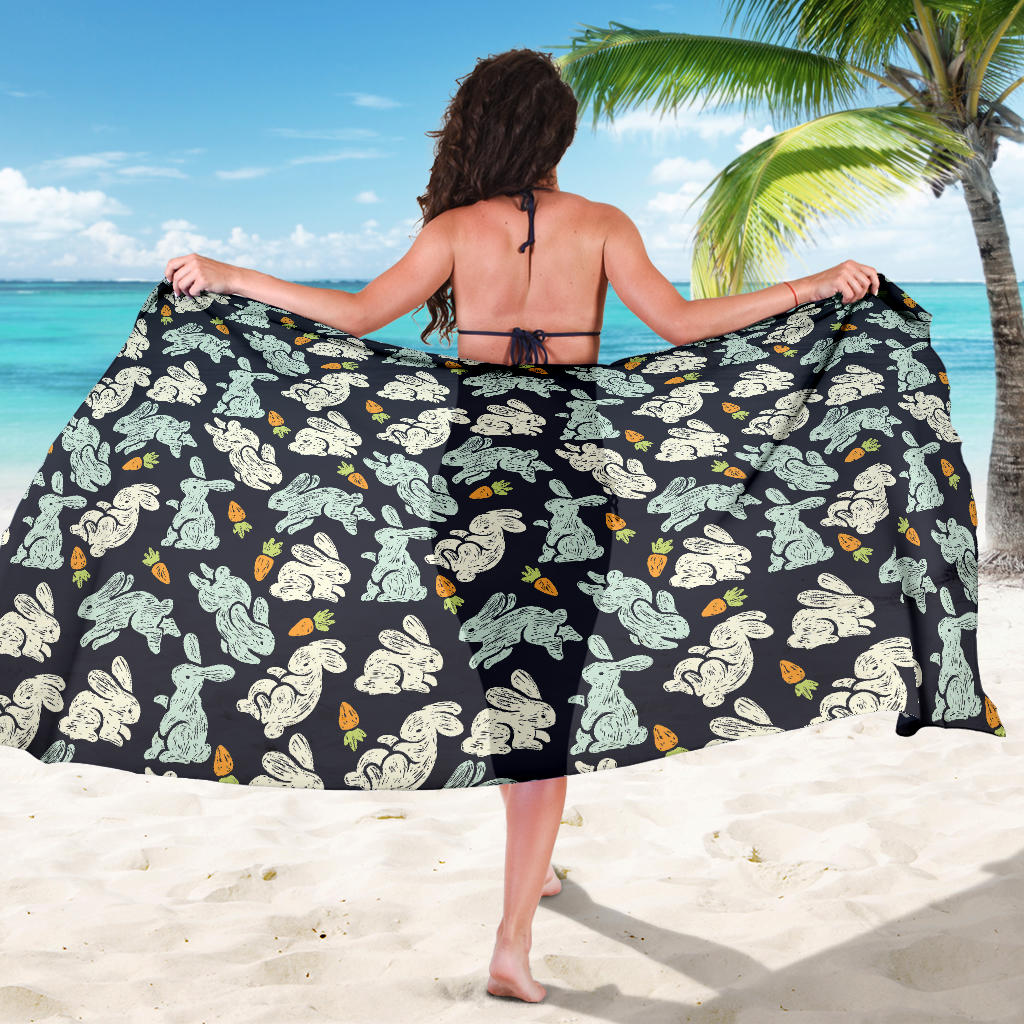 Bunny Pattern Print Design 04 Sarong Pareo Wrap