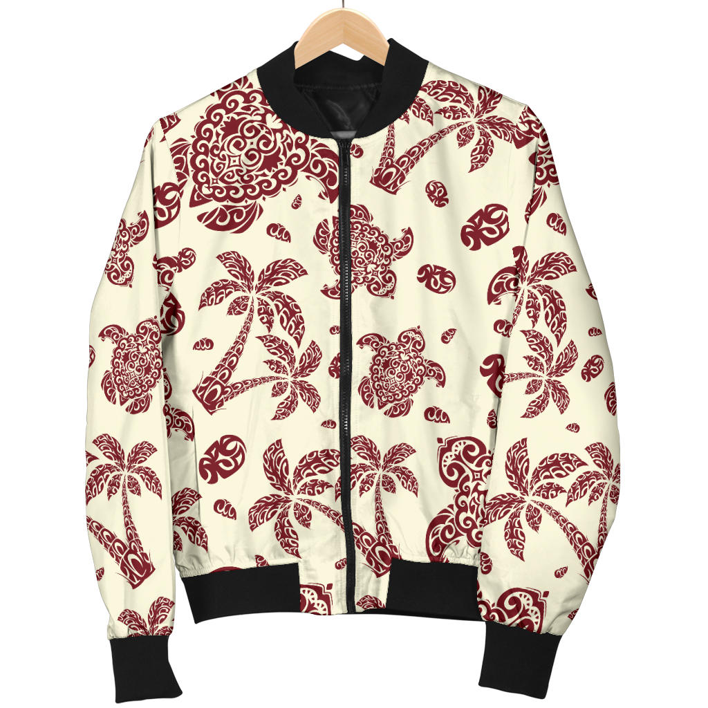 Polynesian Tattoo Turtle Themed Men Bomber Jacket