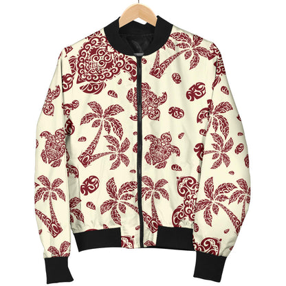 Polynesian Tattoo Turtle Themed Men Bomber Jacket