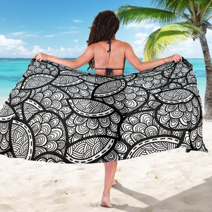 Polynesian Pattern Print Design A01 Sarong Pareo Wrap