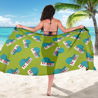 Piano Pattern Print Design 03 Sarong Pareo Wrap