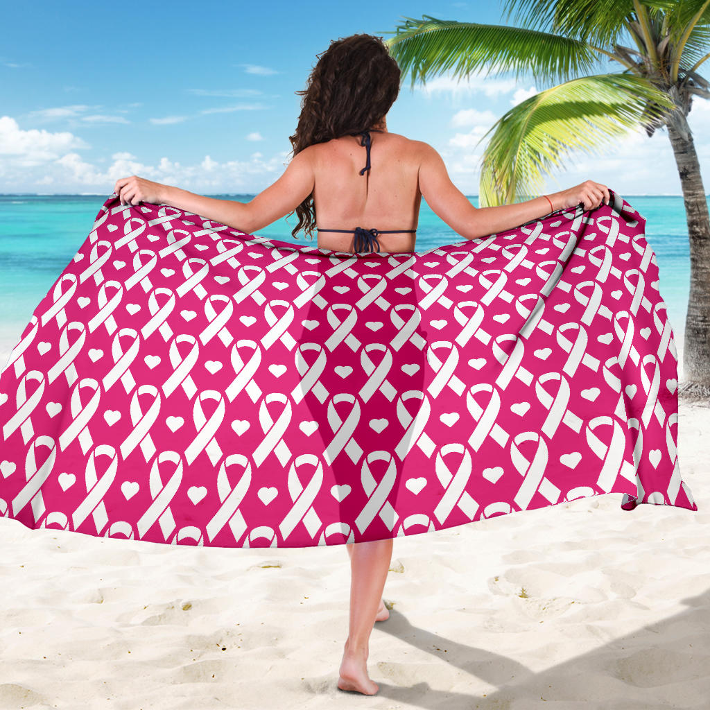 Breast cancer Pattern Print Design 05 Sarong Pareo Wrap