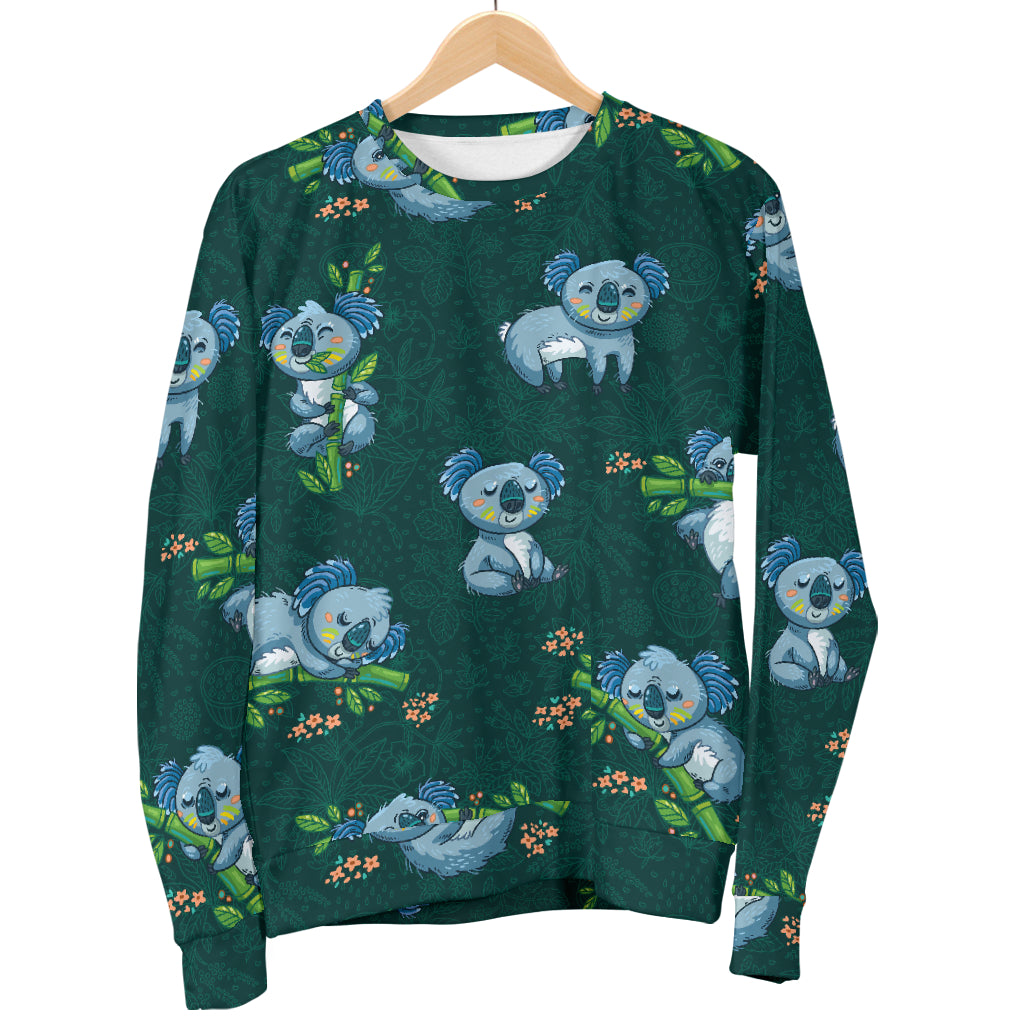 Koala Blue Design Print Men Long Sleeve Sweatshirt