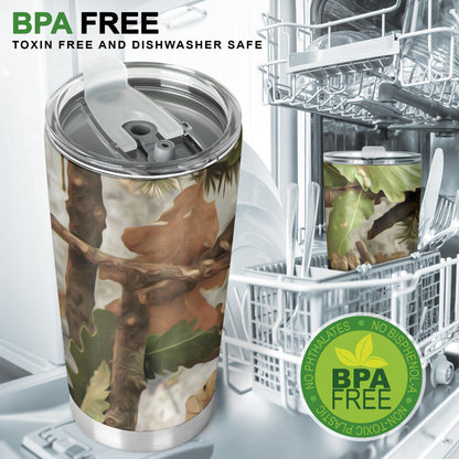 Camo Realistic Tree Forest Print Tumbler