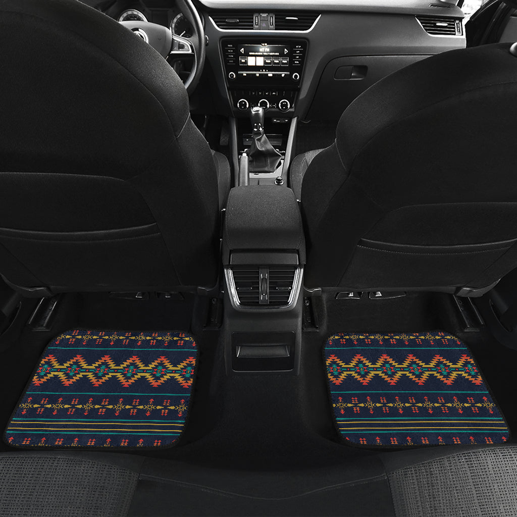 Southwest American Design Themed Print Car Floor Mats Front Back
