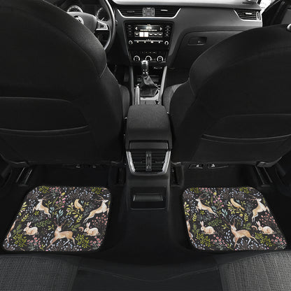 Deer Floral Jungle Car Floor Mats Front Back