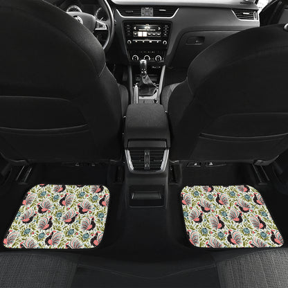 Rooster Print Design Car Floor Mats Front Back