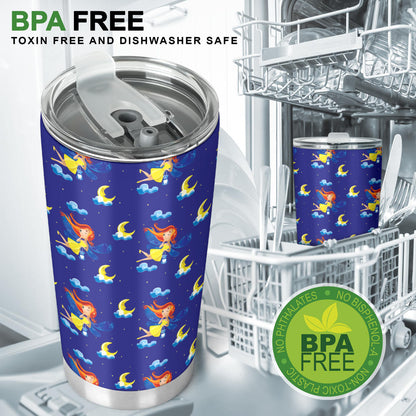Fairy with Moon Print Pattern Tumbler