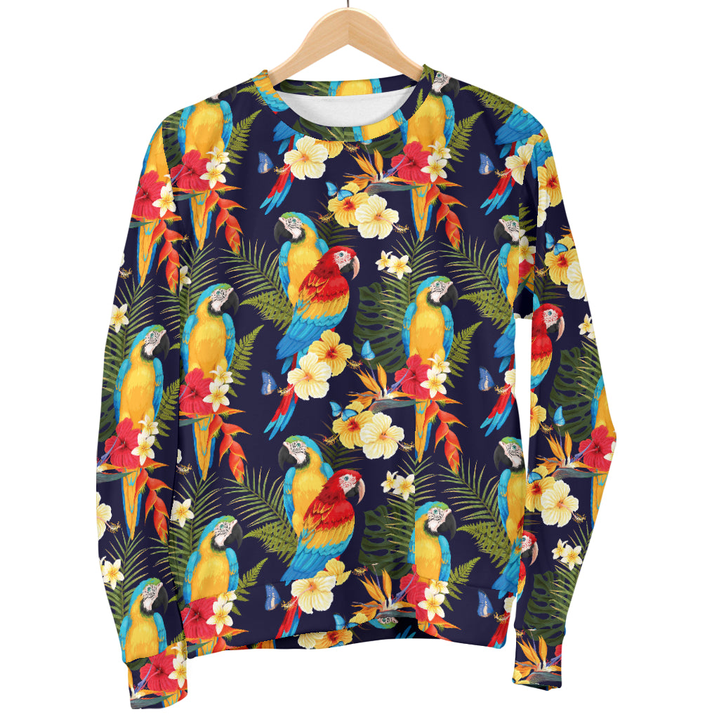 Parrot Themed Design Women Long Sleeve Sweatshirt