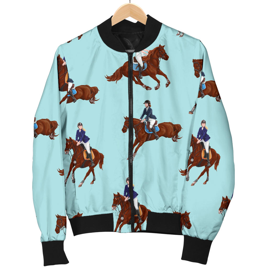 Equestrian Horse Riding Men Bomber Jacket