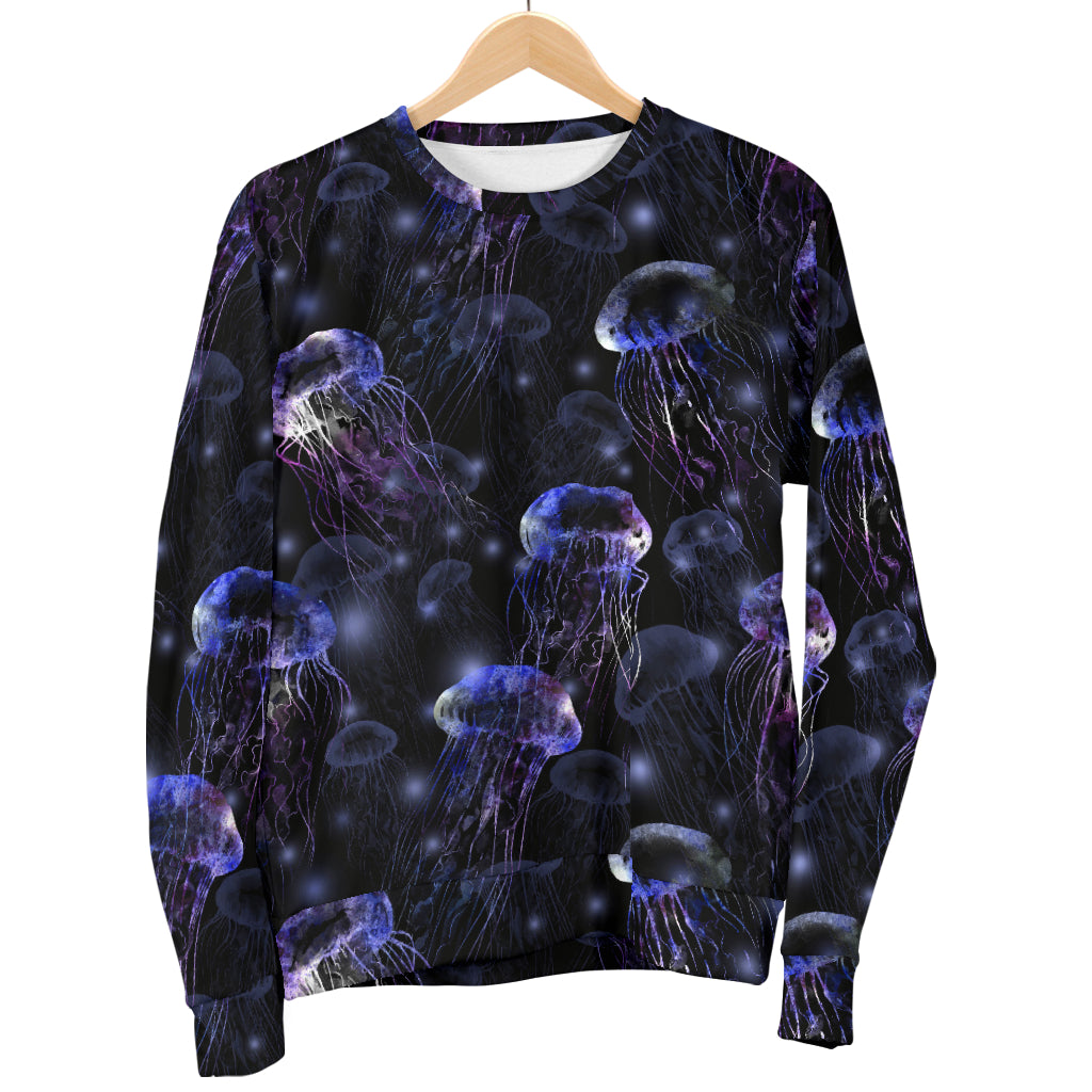 Jellyfish Themed Men Long Sleeve Sweatshirt