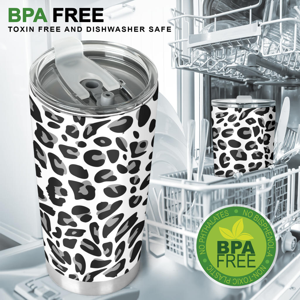 Snow Leopard Skin Print  Tumbler