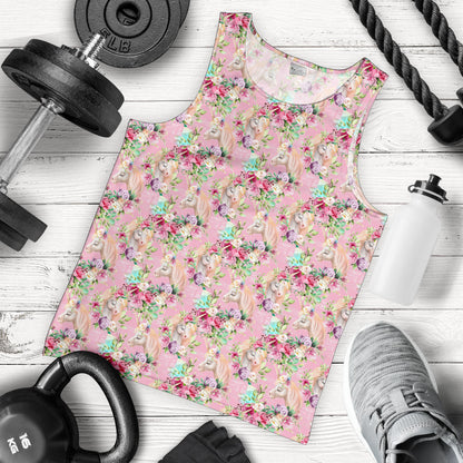 Unicorn Princess with Rose Men Tank Top