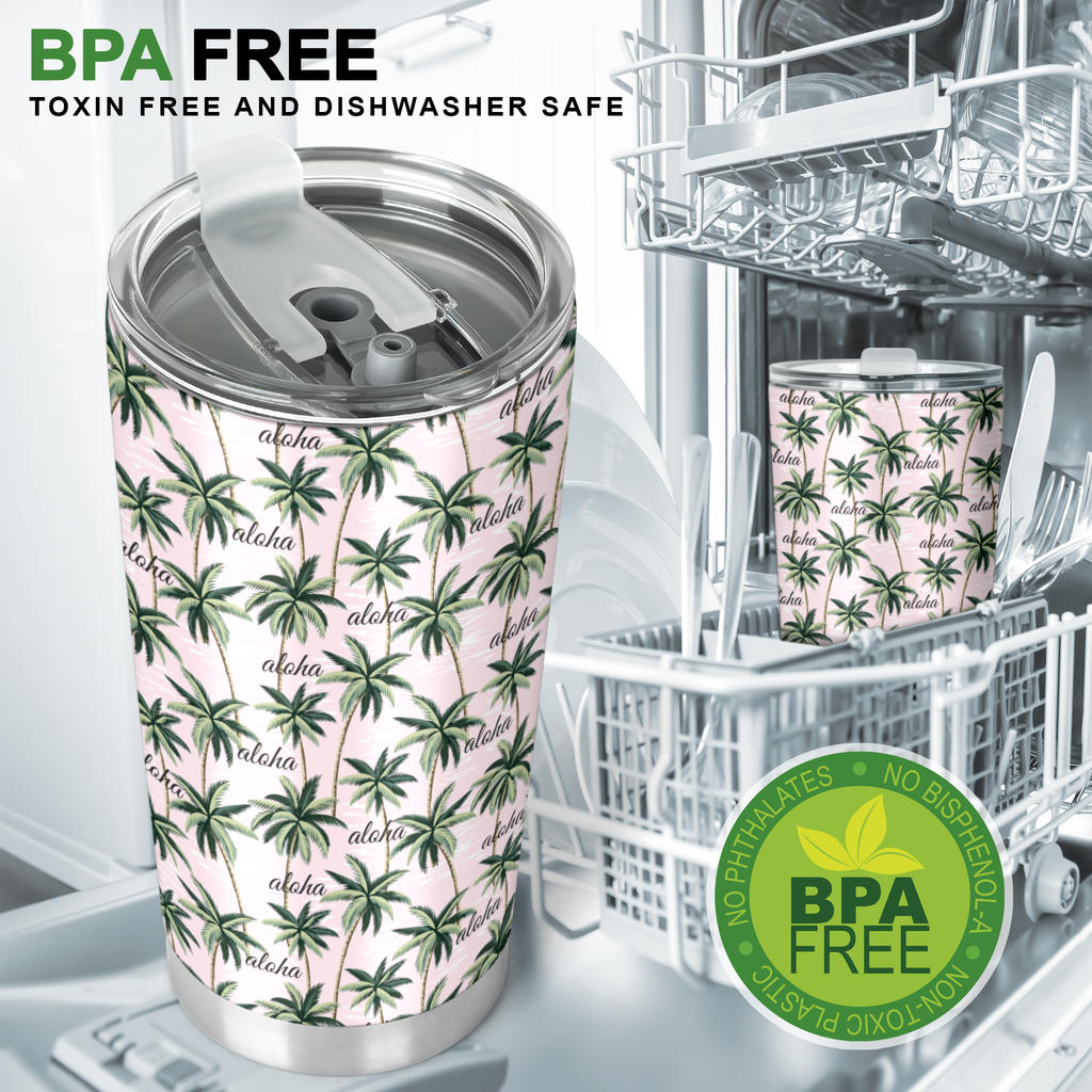 Aloha Beach Pattern Design Themed Print Tumbler