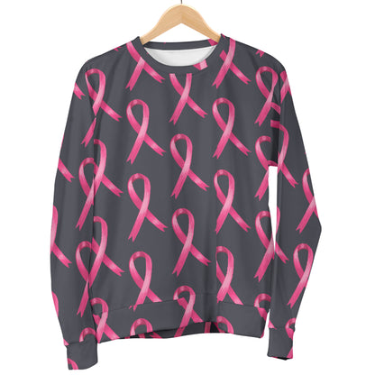 Breast Cancer Awareness Pattern Men Long Sleeve Sweatshirt