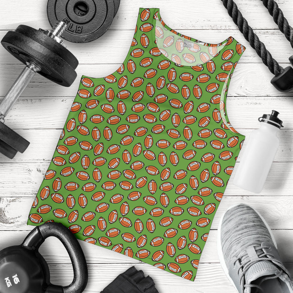 American Football on Green Design Men Tank Top