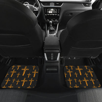 Christian Tree of Life Cross Design Car Floor Mats Front Back