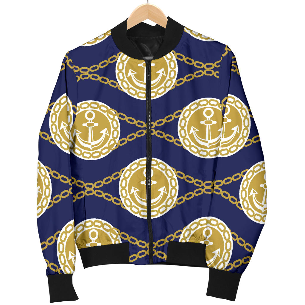 Anchor Luxury Pattern Men Bomber Jacket