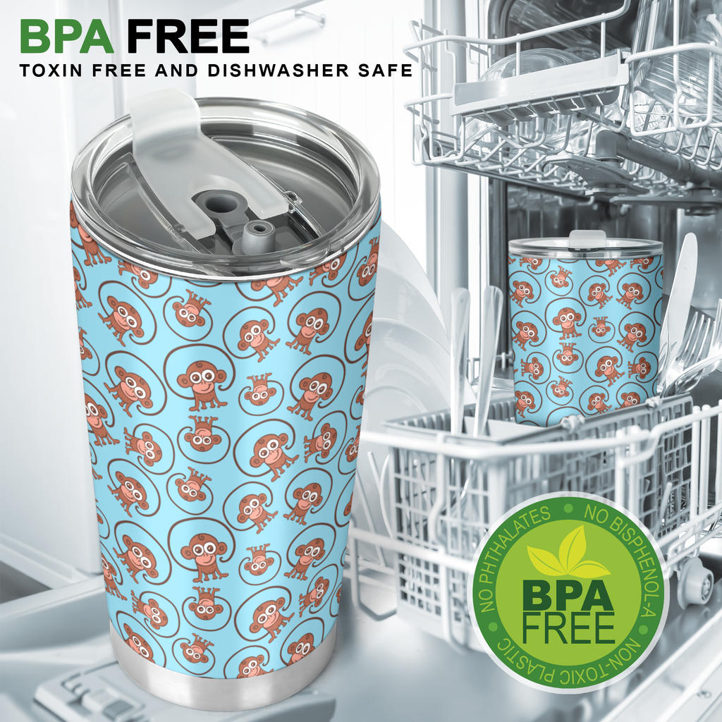 Monkey Cute Design Themed Print Tumbler